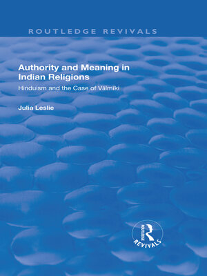 cover image of Authority and Meaning in Indian Religions